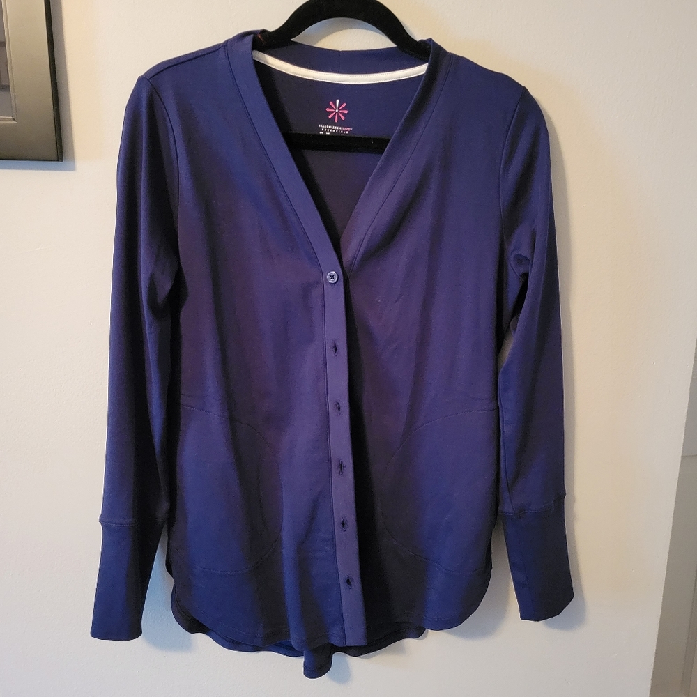 Isaac mizrahi live v neck cardigan, xs. Euc